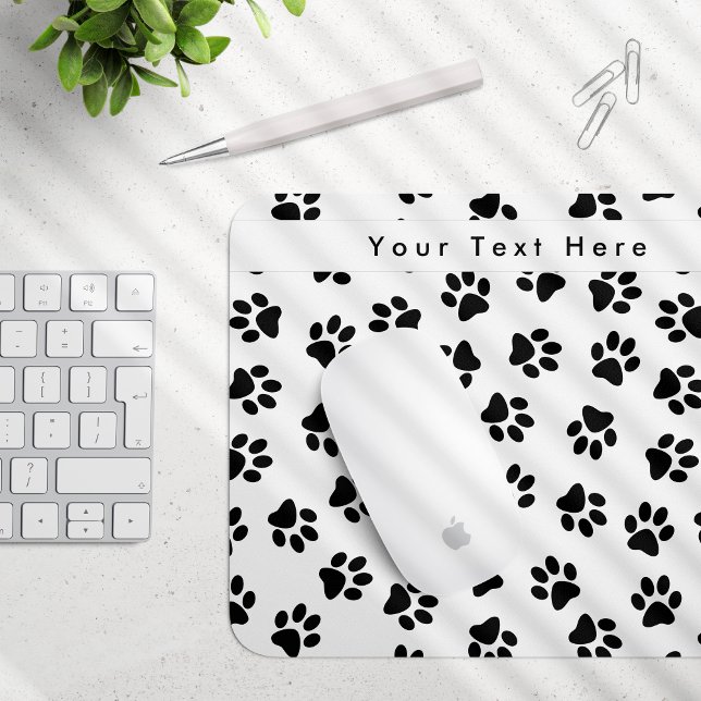 Pattern Of Paws, Dog Paws, Cat Paws, Black Paws Mouse Mat (Creator Uploaded)