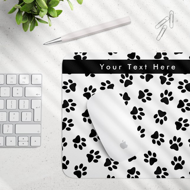 Pattern Of Paws, Dog Paws, Cat Paws, Black Paws Mouse Mat (Creator Uploaded)