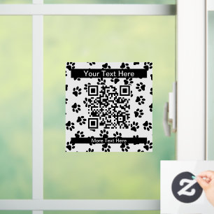 Pattern Of Paws, Dog Paws, Cat Paws, Black Paws Window Cling