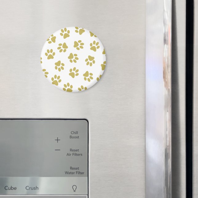 Pattern Of Paws, Dog Paws, Golden Paws Magnet (In Situ (Fridge))