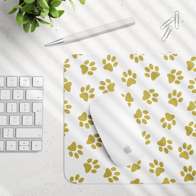 Pattern Of Paws, Dog Paws, Golden Paws Mouse Mat (Creator Uploaded)