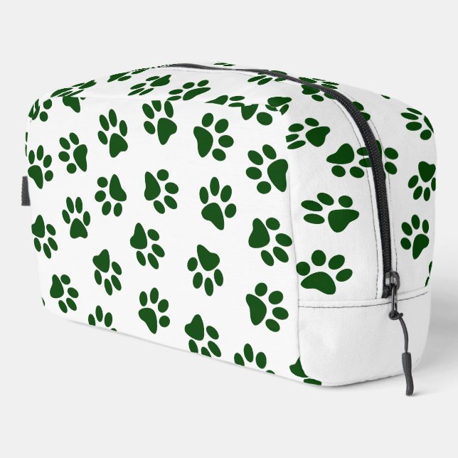 Pattern Of Paws, Dog Paws, Green Paws Dopp Kit (Right Corner)