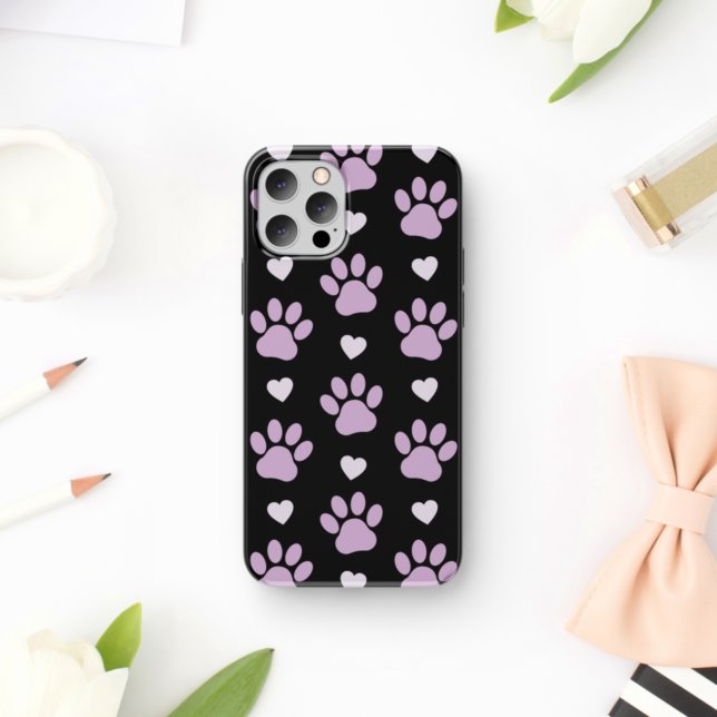 Pattern Of Paws, Dog Paws, Lilac Paws, Hearts (Creator Uploaded)