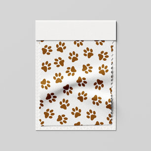 Pattern Of Paws, Dog Paws, Orange Gold Paws Fabric