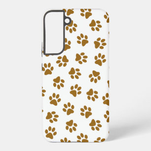 Pattern Of Paws, Dog Paws, Orange Gold Paws Samsung Galaxy Case