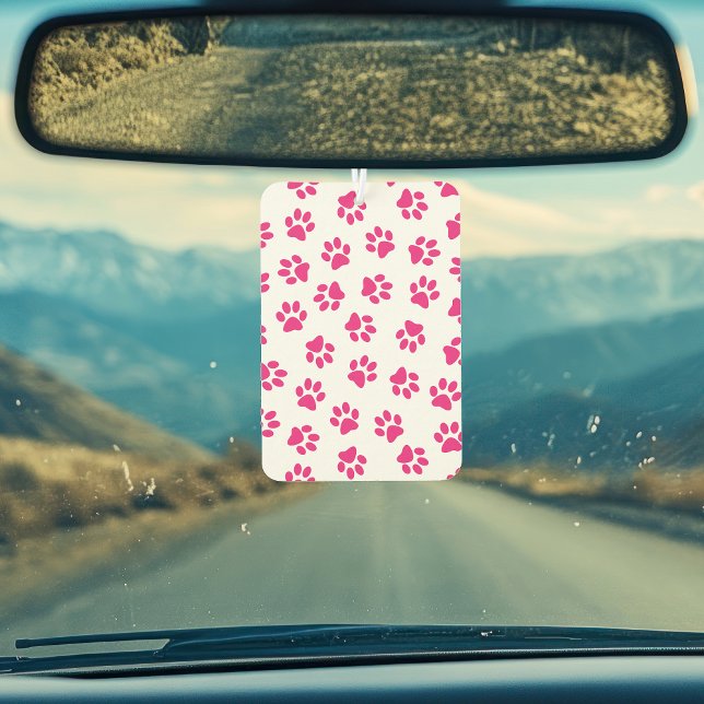 Pattern Of Paws, Dog Paws, Pink Paws Car Air Freshener (Creator Uploaded)