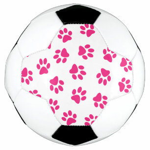 Pattern Of Paws, Dog Paws, Pink Paws Football