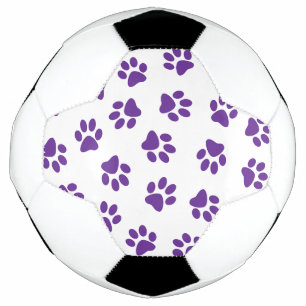 Pattern Of Paws, Dog Paws, Purple Paws Football