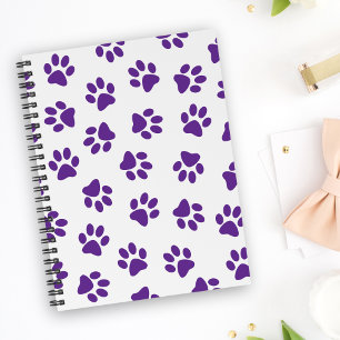 Pattern Of Paws, Dog Paws, Purple Paws Notebook