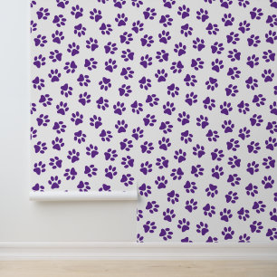 Pattern Of Paws, Dog Paws, Purple Paws Wallpaper