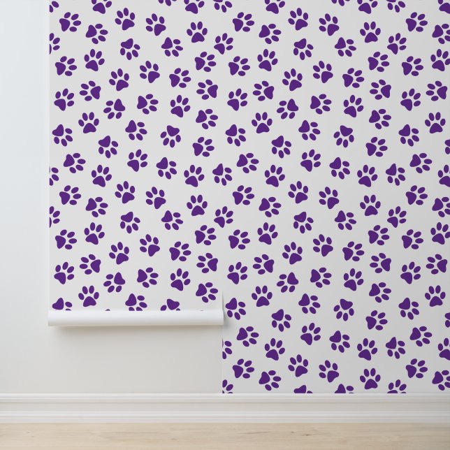 Pattern Of Paws, Dog Paws, Purple Paws Wallpaper (Application)