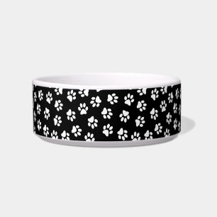 Pattern Of Paws, Dog Paws, White Paws Bowl