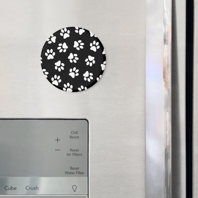 Pattern Of Paws, Dog Paws, White Paws Magnet (In Situ (Fridge))
