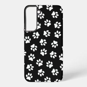 Pattern Of Paws, Dog Paws, White Paws Samsung Galaxy Case
