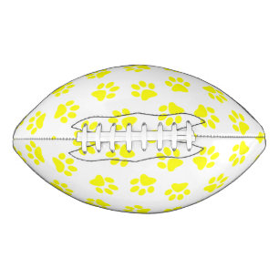 Pattern Of Paws, Dog Paws, Yellow Paws American Football