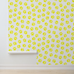 Pattern Of Paws, Dog Paws, Yellow Paws Wallpaper