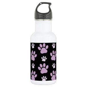Pattern Of Paws, Lilac Paws, Dog Paws, Paw Prints 532 Ml Water Bottle