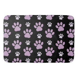 Pattern Of Paws, Lilac Paws, Dog Paws, Paw Prints Bath Mat