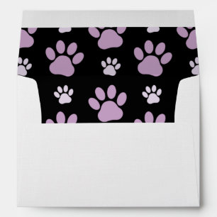 Pattern Of Paws, Lilac Paws, Dog Paws, Paw Prints Envelope