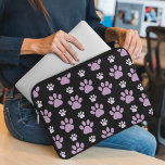 Pattern Of Paws, Lilac Paws, Dog Paws, Paw Prints Laptop Sleeve<br><div class="desc">Cute,  fun and adorable pattern with lilac and purple paws. Modern and trendy gift,  perfect for the dog lover in your life.</div>