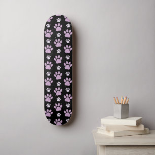 Pattern Of Paws, Lilac Paws, Dog Paws, Paw Prints Skateboard