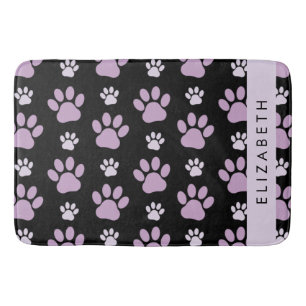 Pattern Of Paws, Lilac Paws, Dog Paws, Your Name Bath Mat