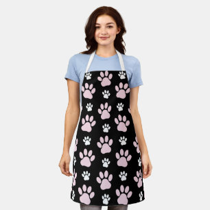 Pattern Of Paws, Pink Paws, Dog Paws, Animal Paws Apron
