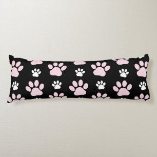 Pattern Of Paws, Pink Paws, Dog Paws, Animal Paws Body Cushion