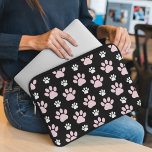 Pattern Of Paws, Pink Paws, Dog Paws, Animal Paws Laptop Sleeve<br><div class="desc">Cute,  fun and adorable pattern with pink and white paws. Modern and trendy gift,  perfect for the dog lover in your life.</div>