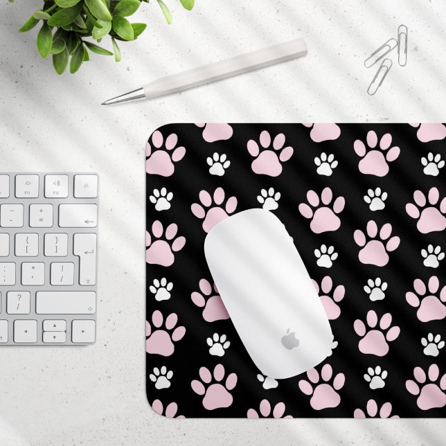 Pattern Of Paws, Pink Paws, Dog Paws, Animal Paws Mouse Mat (Creator Uploaded)