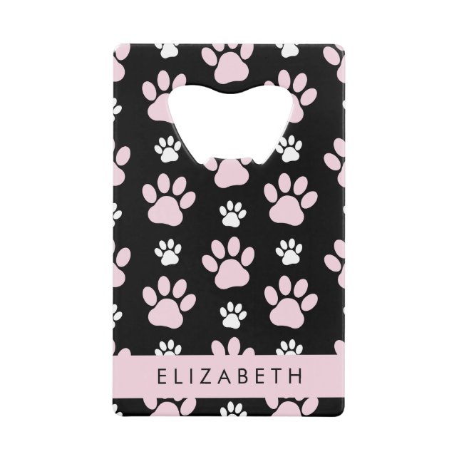 Pattern Of Paws, Pink Paws, Dog Paws, Your Name (Front)
