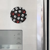 Pattern Of Paws, White Paws, Red Paws, Hearts