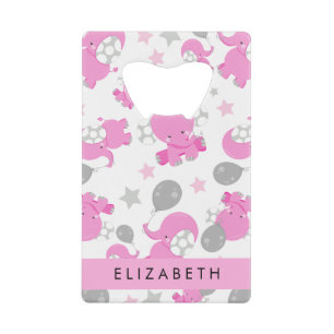 Pattern Of Pink Elephants, Stars, Your Name