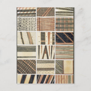 Pattern of Polynesian tapa from Cook's Postcard