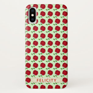 Pattern of Roses design iPhone X Case