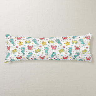 pattern of sea creatures body cushion