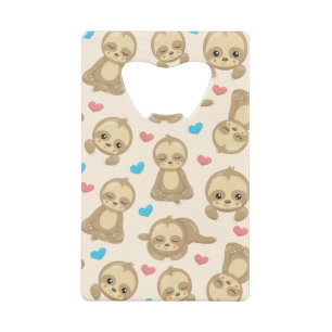 Pattern Of Sloths, Cute Sloths, Hearts