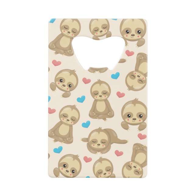 Pattern Of Sloths, Cute Sloths, Hearts (Front)