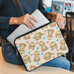 Pattern Of Sloths, Cute Sloths, Hearts Laptop Sleeve<br><div class="desc">Cute,  fun and adorable pattern with sloths and hearts. Modern and trendy gift,  perfect for the sloth lover in your life.</div>
