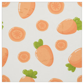 Pattern of small carrots and slices fabric