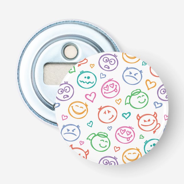 pattern of smiles bottle opener (Front)