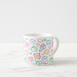 pattern of smiles espresso cup