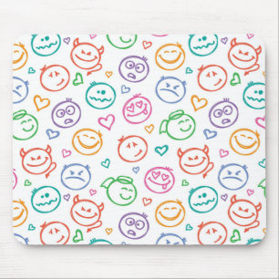 pattern of smiles mouse mat