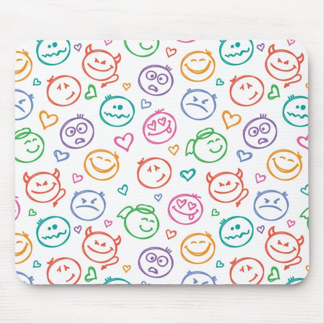 pattern of smiles mouse mat (Front)
