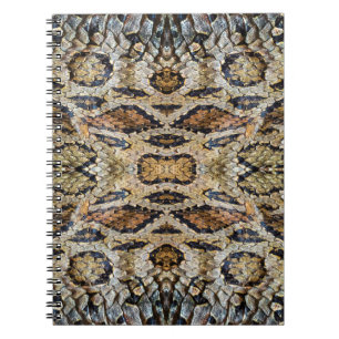 pattern of snake skin. Vintage animal print Notebook