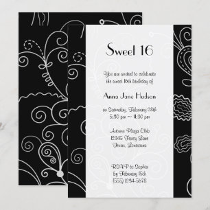 Pattern Of Swirls, Swirl Pattern, Swirly, Sweet 16 Invitation