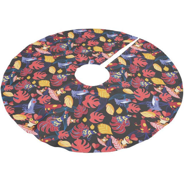 Pattern Of The Lovers Frogs Brushed Polyester Tree Skirt (Angled)