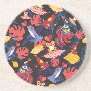 Pattern Of The Lovers Frogs Coaster