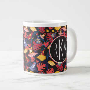 Pattern Of The Lovers Frogs Monogram Large Coffee Mug