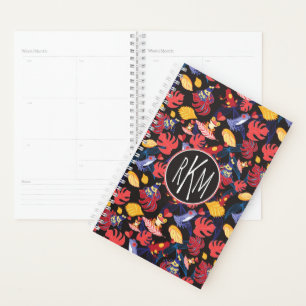 Pattern Of The Lovers Frogs   Monogram Planner